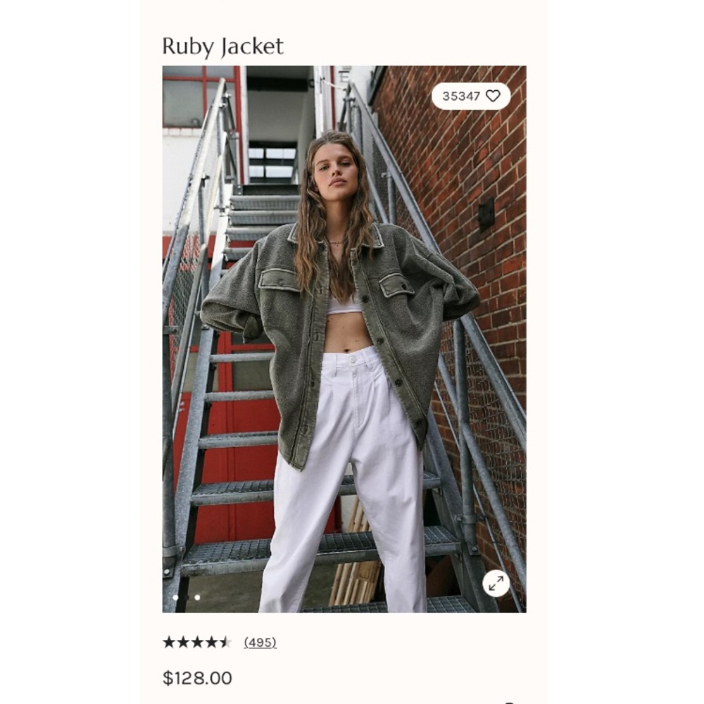 Free People Ruby Jacket Size M Color Dirty Olive